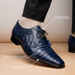 Marco Di Milano Lacio Caiman Crocodile Derby Navy