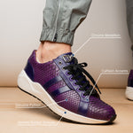 Marco Di Milano Verona Python & Calfskin Sneakers Purple