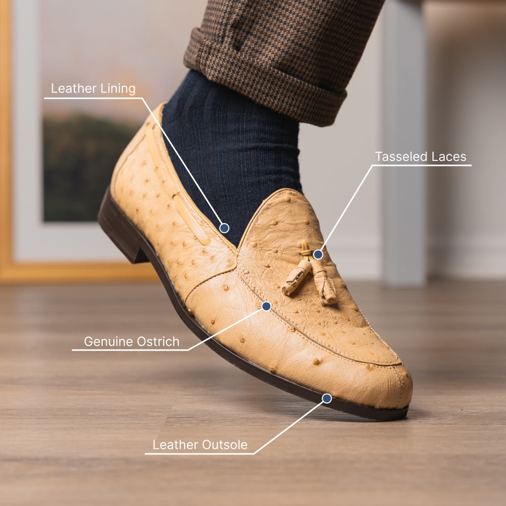 Marco Di Milano Aubiere Ostrich Quill Tassel Loafers Orix