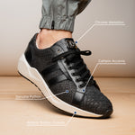 Marco Di Milano Verona Python & Calfskin Sneakers Black