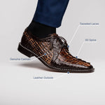 Marco Di Milano Caribe Caiman Crocodile Derby Orix / Brown