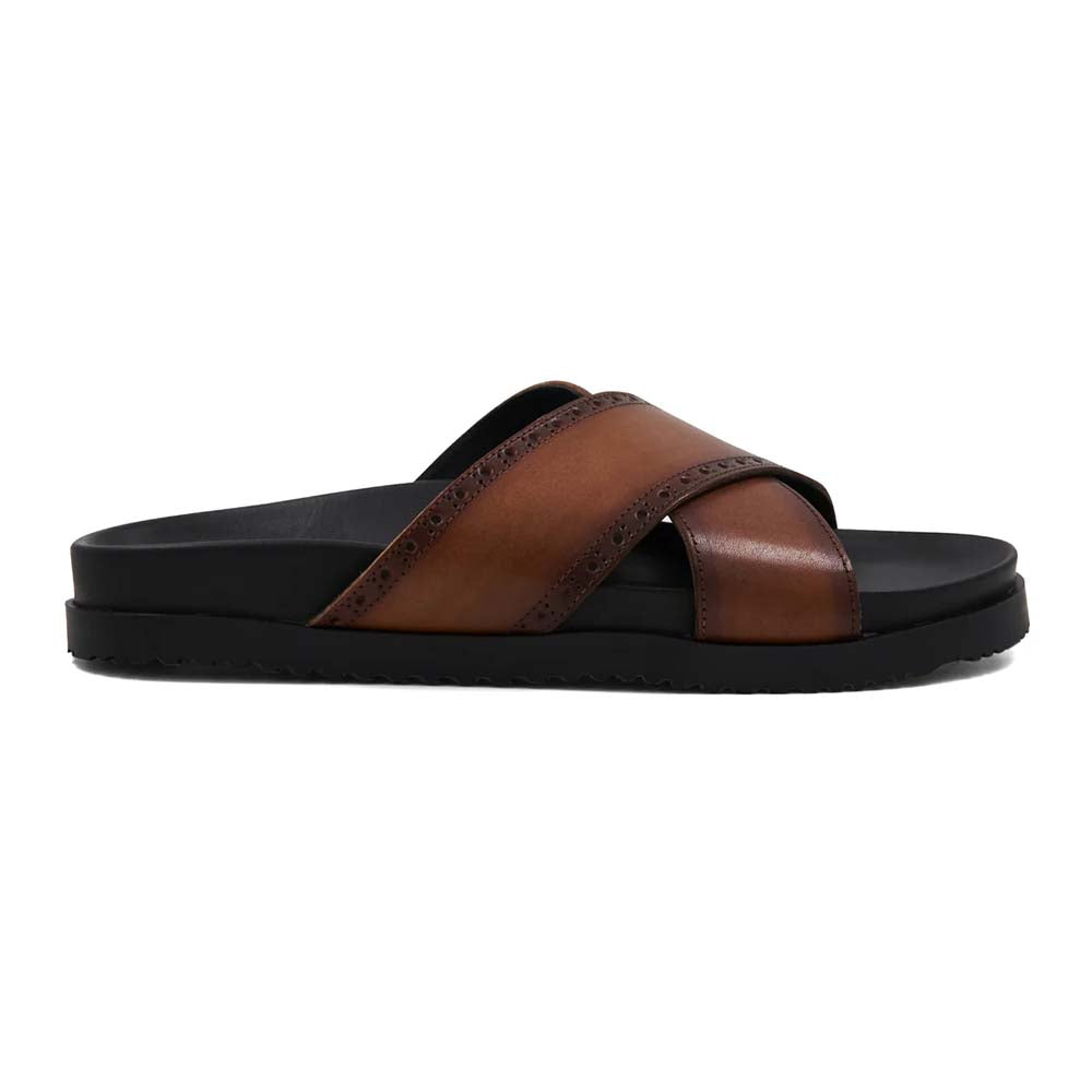 Bruno Magli Federico Leather Sandal Cognac