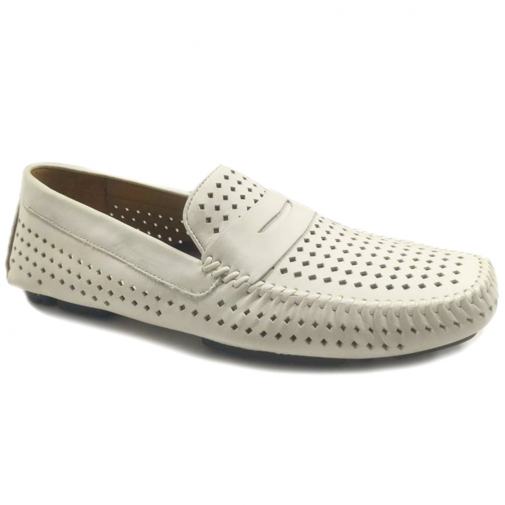 Robert Zur Flyer Perforated Driver Off White