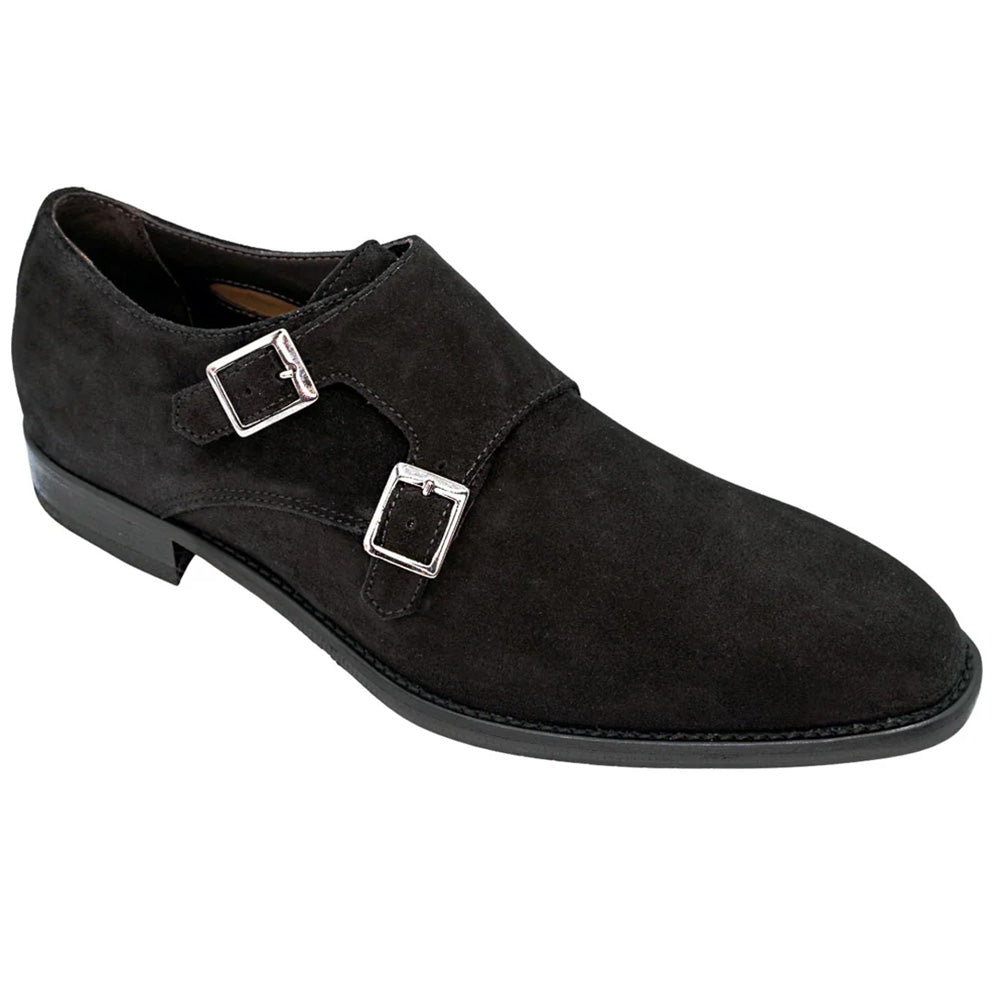Belvedere Francesco Suede Monk Strap Black