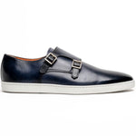 Santoni Fremont 01 Double Buckle Sneaker Light Blue