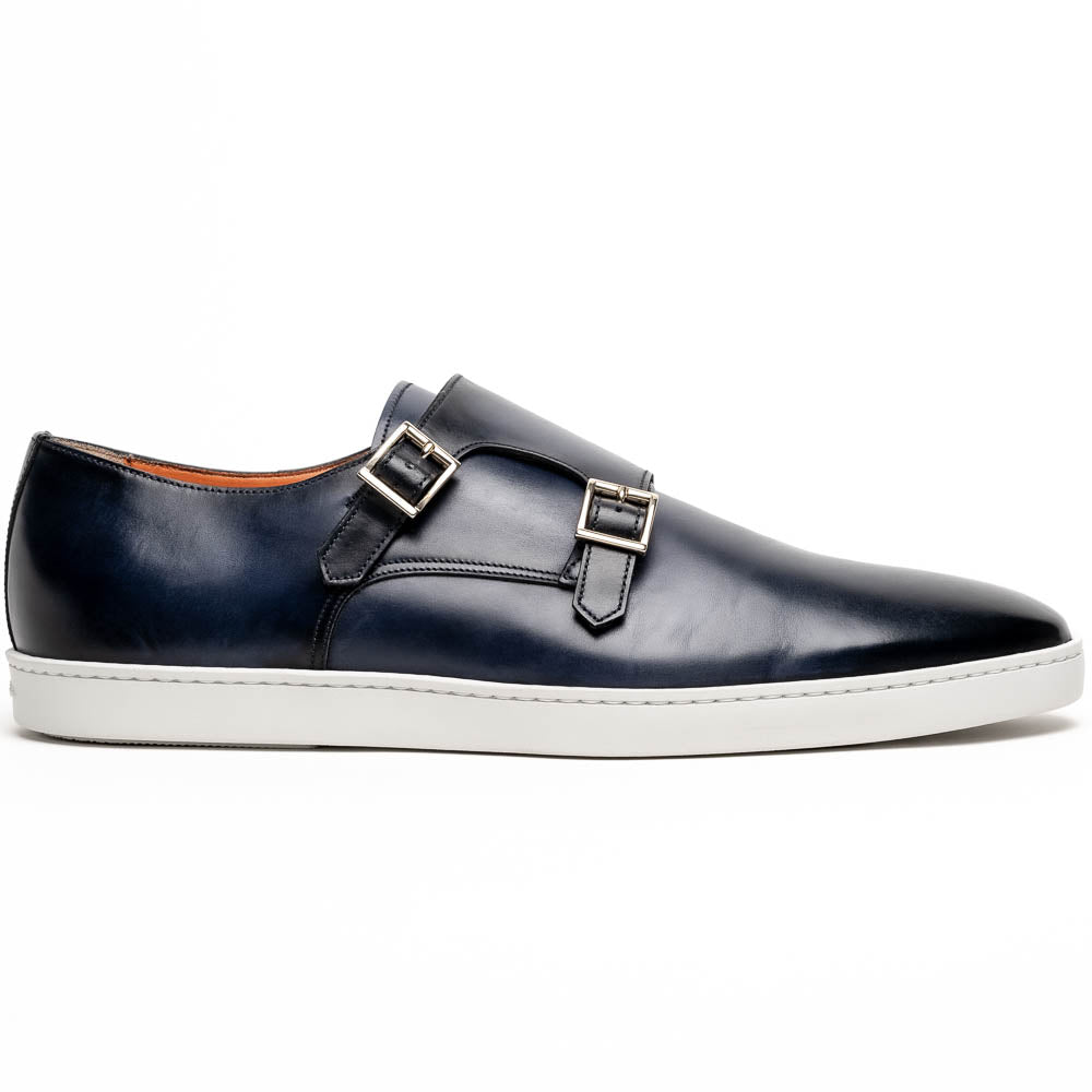 Santoni Buckle Sneaker Light Blue