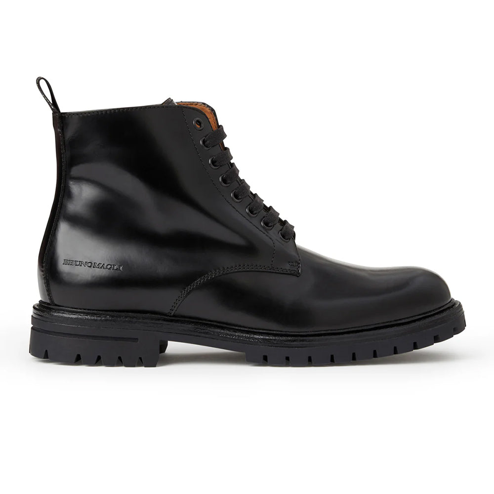 Bruno Magli Griffin 6-Inch Lace Up Leather Boot Black