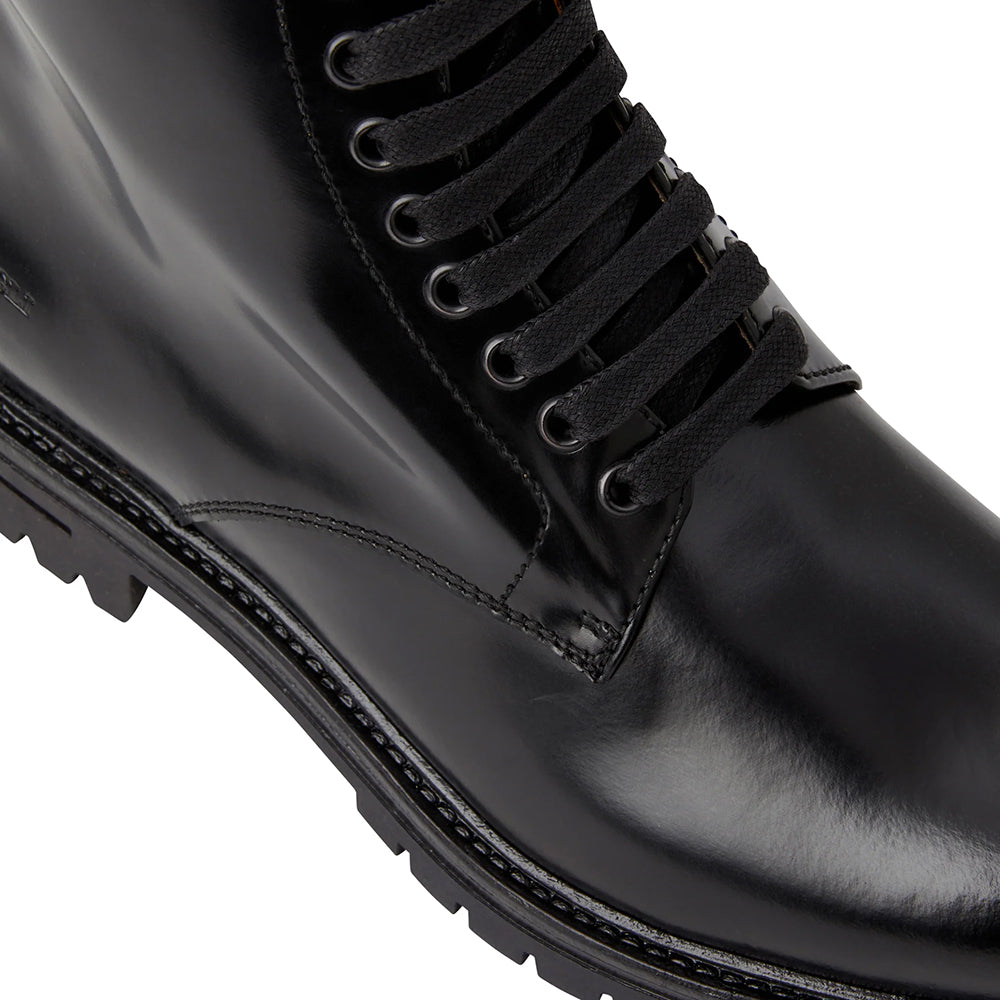 Bruno Magli Griffin 6-Inch Lace Up Leather Boot Black