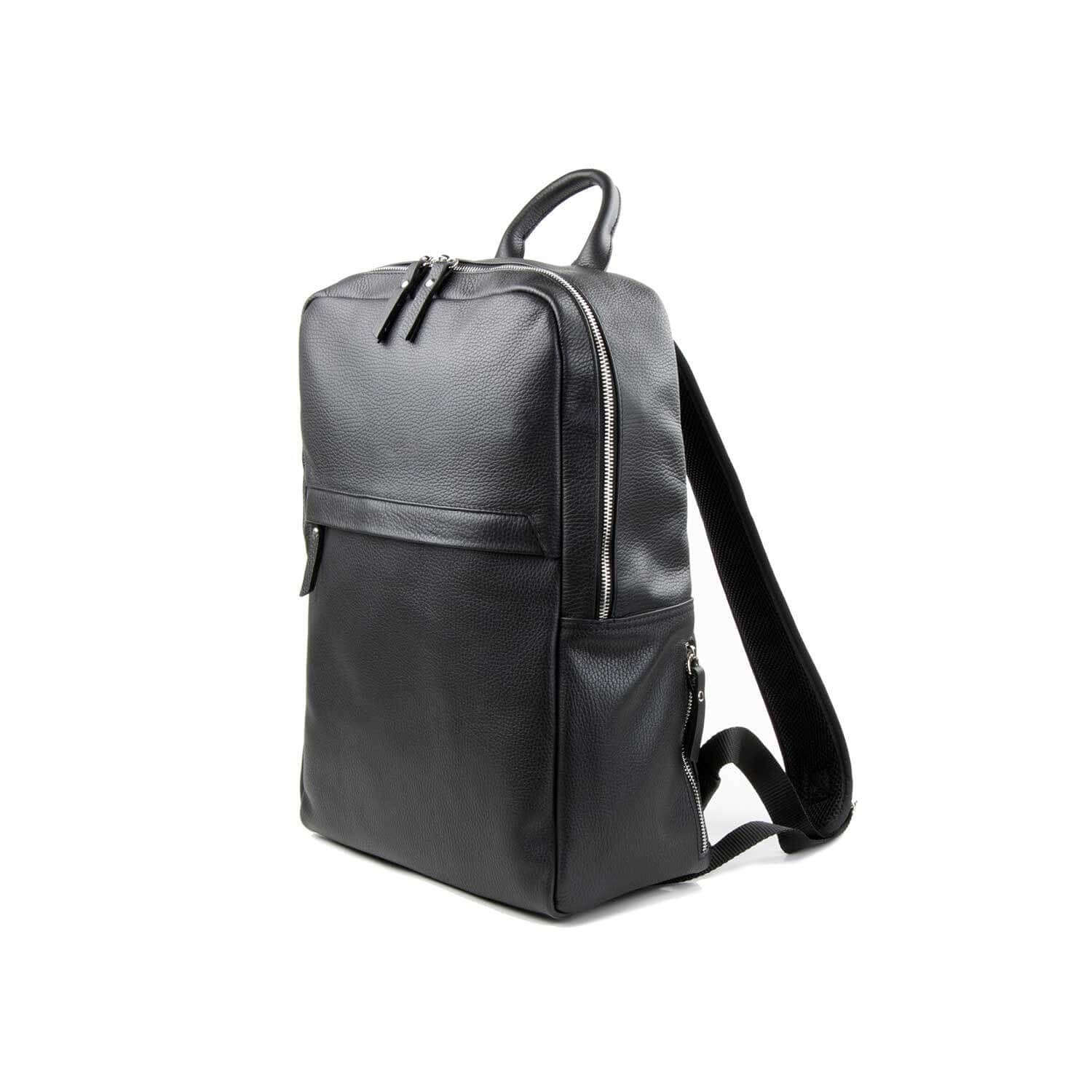 Il Gergo Road Leather Backpack Black