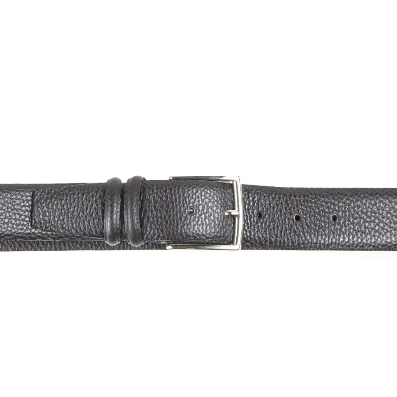 Il Gergo Fiorenzo Grain Leather Belt Coffee