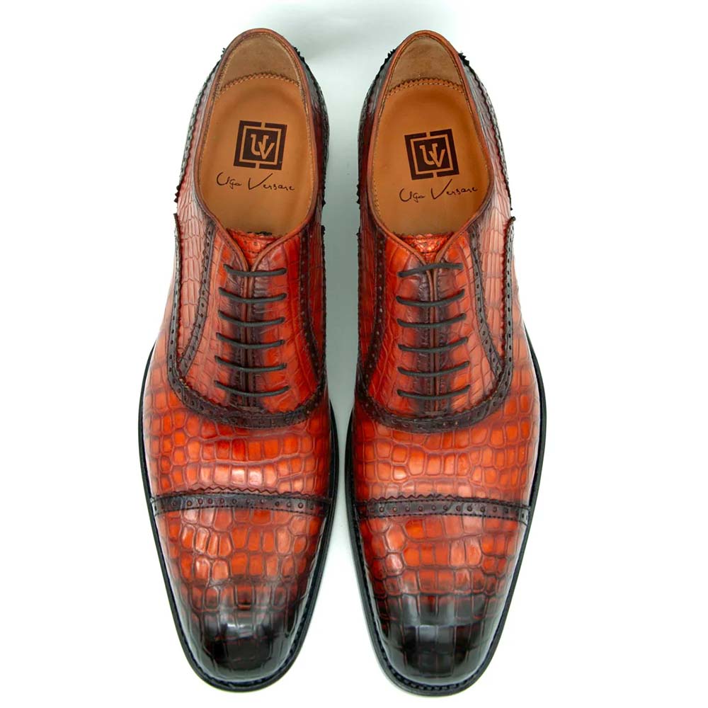 Ugo Vasare Gaelic Alligator Oxford Camel