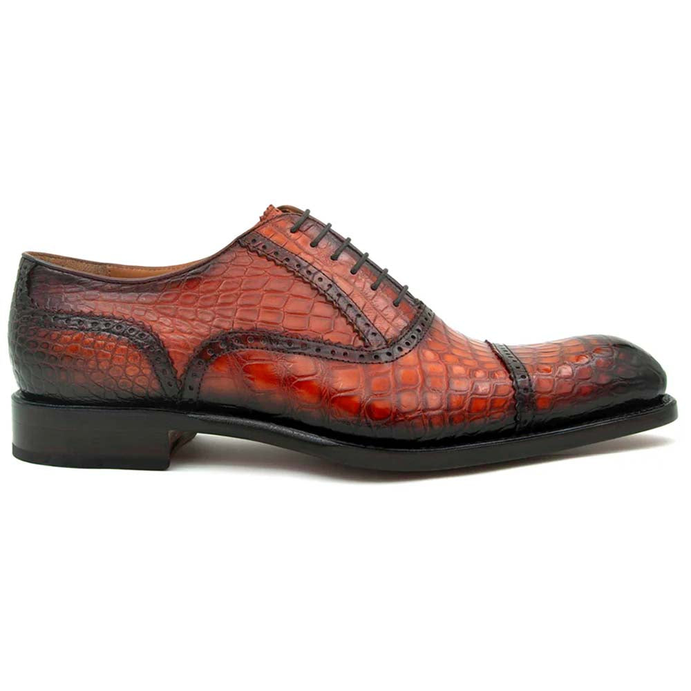 Ugo Vasare Gaelic Alligator Oxford Camel