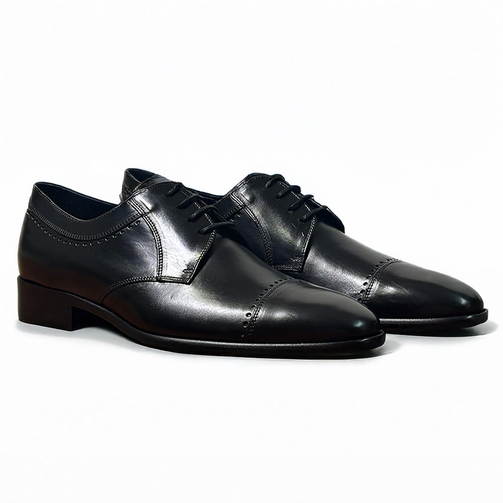 Calzoleria Toscana Gaggio Parma Calfskin Cap Toe Derby Black
