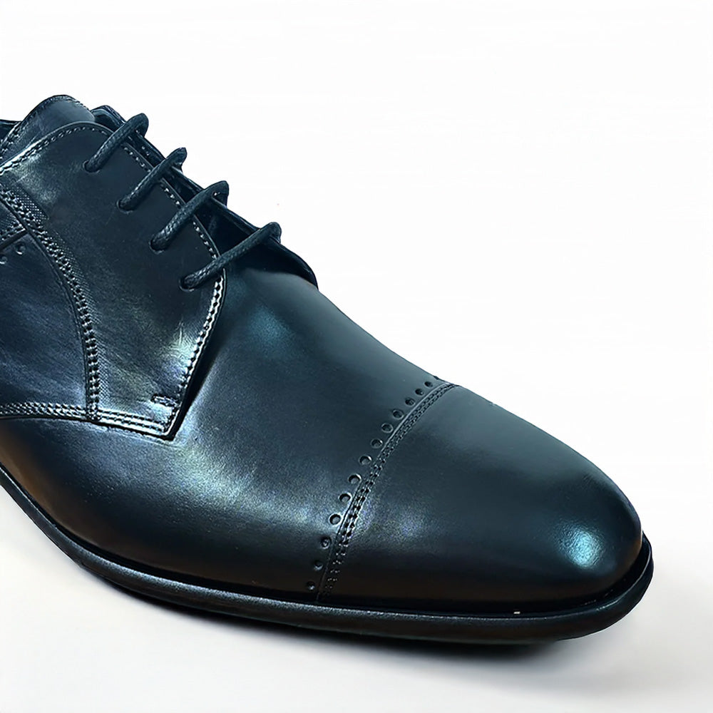 Calzoleria Toscana Gaggio Parma Calfskin Cap Toe Derby Black