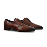 Calzoleria Toscana Gaggio Parma Calfskin Cap Toe Derby Mahogany