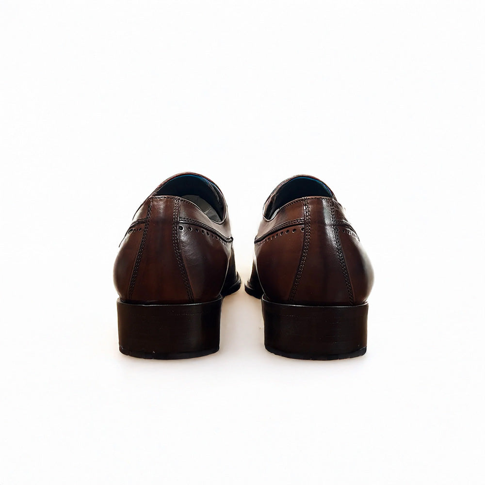 Calzoleria Toscana Gaggio Parma Calfskin Cap Toe Derby Mahogany