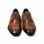 Calzoleria Toscana Gaggio Parma Calfskin Cap Toe Derby Mahogany