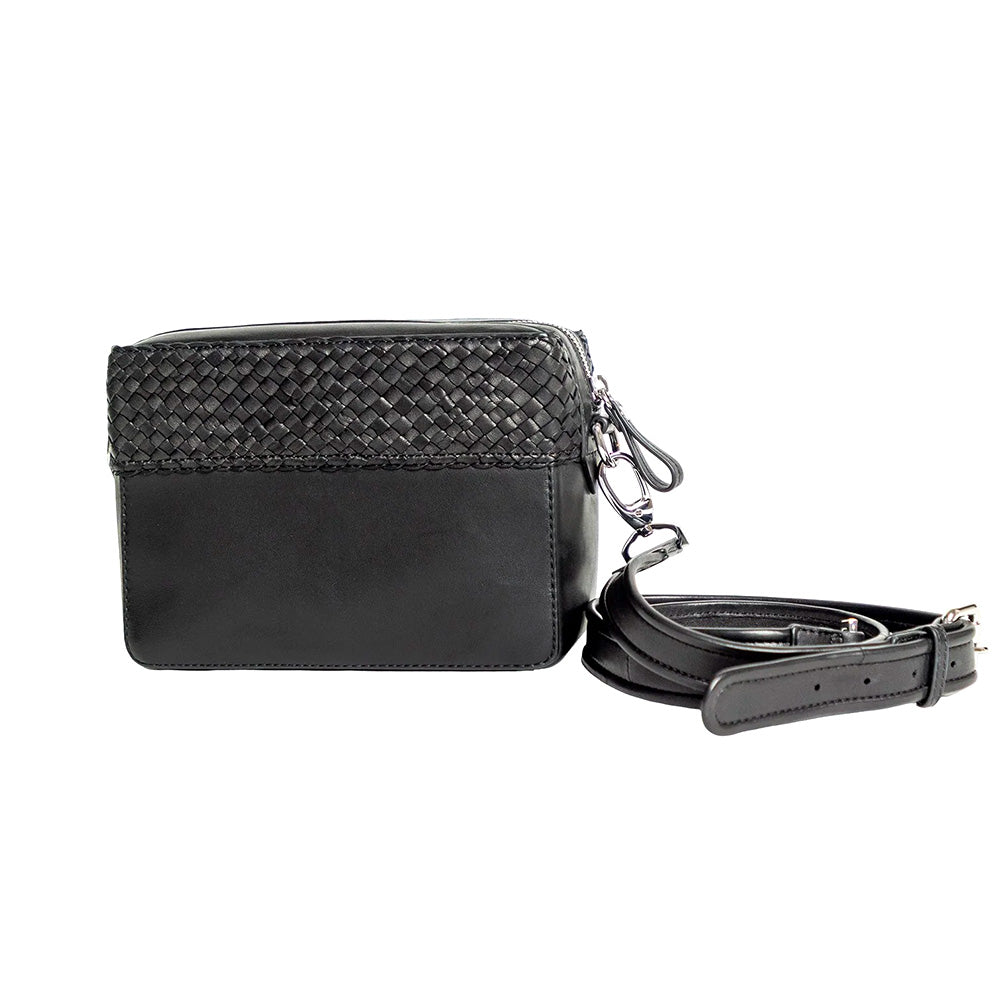 Robert Zur Women's Gemma True Glove Woven Handbag Black