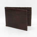Torino Leather Genuine Lizard Billfold - Brown