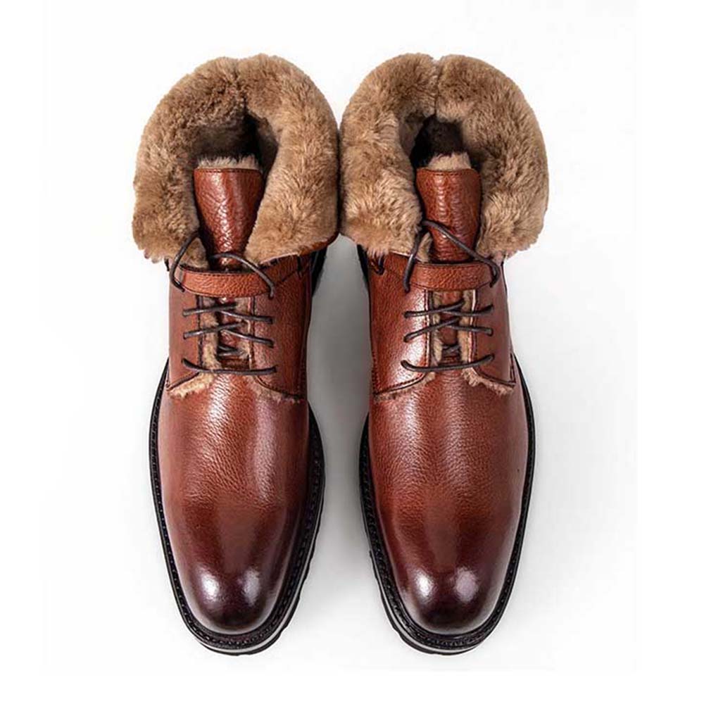 Ugo Vasare George Winter Shearling Boots Tan