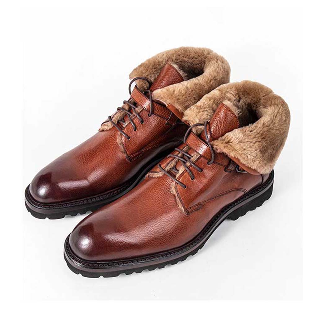 Ugo Vasare George Winter Shearling Boots Tan