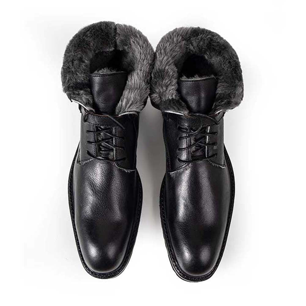 Ugo Vasare George Winter Shearling Boots Black