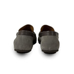 Calzoleria Toscana Zula Velour / Suede Penny Driving Loafer Grey