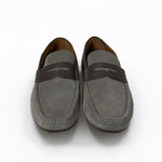 Calzoleria Toscana Zula Velour / Suede Penny Driving Loafer Grey
