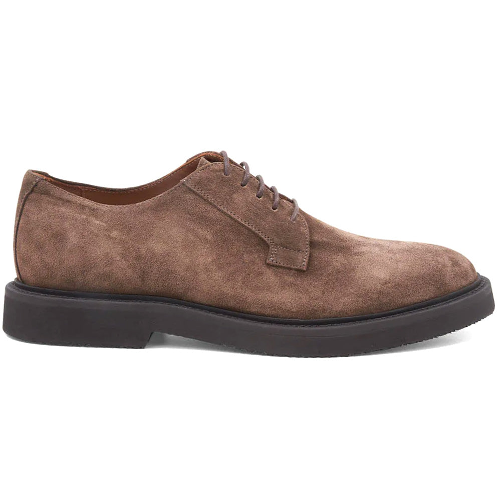 Aquatalia Grayson Suede Plain Toe Derby Taupe