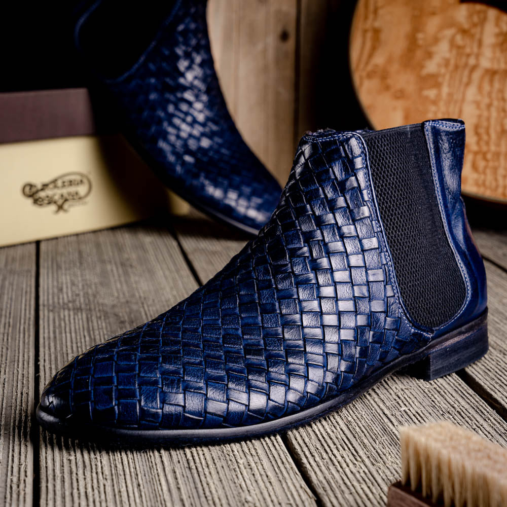 Calzoleria Toscana H705 Woven Boots Navy
