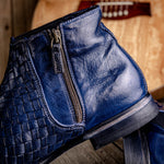 Calzoleria Toscana H705 Woven Boots Navy