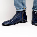 Calzoleria Toscana H705 Woven Boots Navy