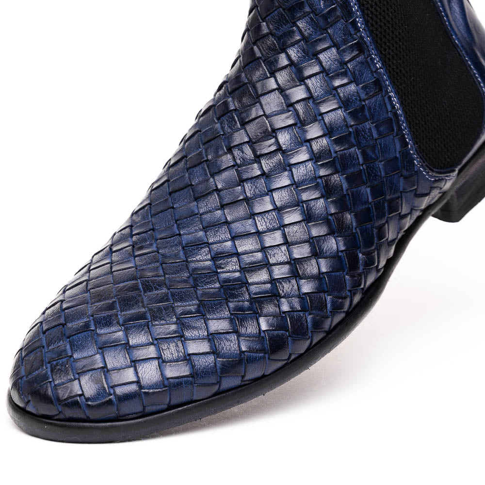 Calzoleria Toscana H705 Woven Boots Navy