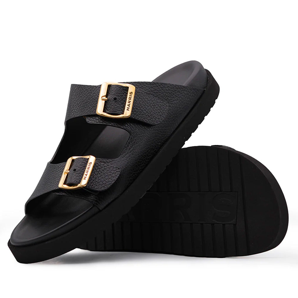 Harris Firenze 1913 Calfskin Sandals Black