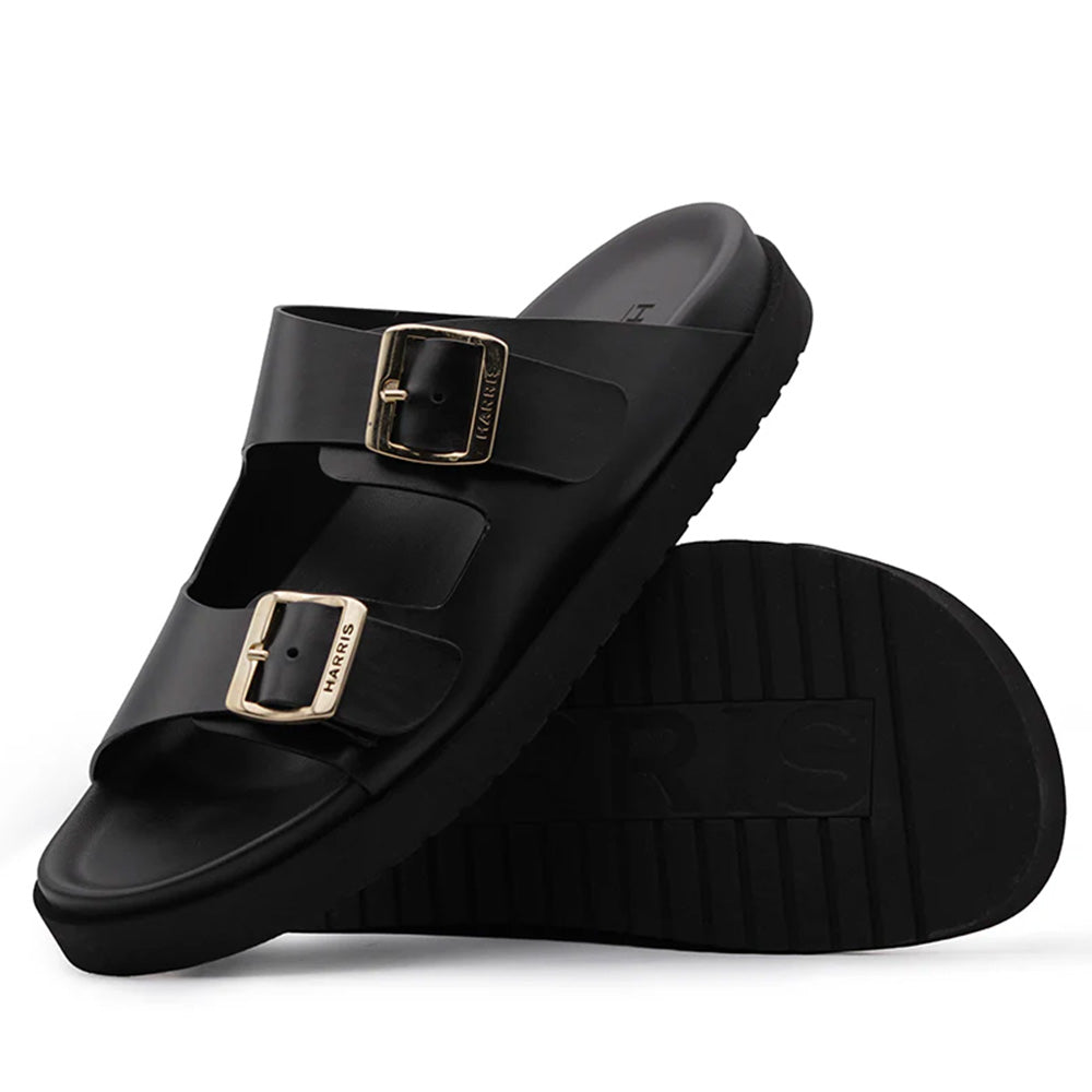 Harris Firenze 1913 Calfskin Sandals Black