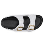 Harris Firenze 1913 Embossed Crocodile Sandals White