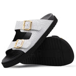 Harris Firenze 1913 Embossed Crocodile Sandals White