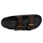 Harris Firenze 1913 Embossed Stingray Sandals Brown