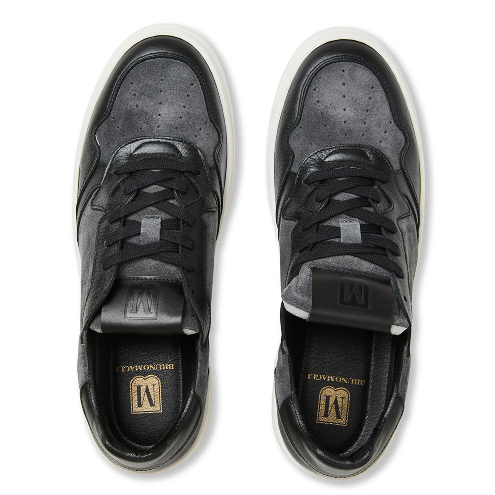 Bruno Magli Henry Suede & Leather Sneaker Black