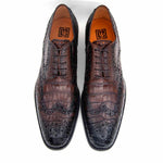 Ugo Vasare H & H Alligator Wingtip Brogues Brown