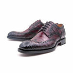 Ugo Vasare H & H Alligator Wingtip Brogues Burgundy