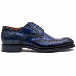 Ugo Vasare H & H Alligator Wingtip Brogues Navy