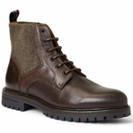 Bruno Magli Hunter Contemporary Lace-Up Stretch Boot Dark Brown