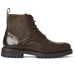 Bruno Magli Hunter Contemporary Lace-Up Stretch Boot Dark Brown