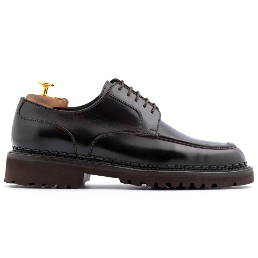 Harris Firenze 1913 Calfskin Lace-Up Derby Shoes Brown