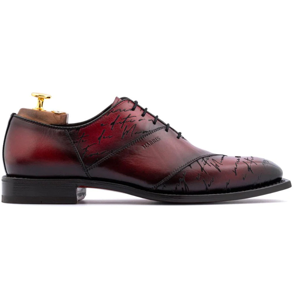 Harris Firenze 1913 Hand-Painted Signature Oxford Bordeaux