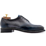 Harris Firenze 1913 Hand-Painted Leather Oxford Shoe Blue