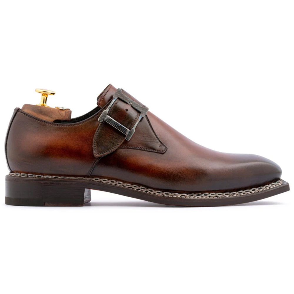 Harris Firenze 1913 Single Buckle Leather Shoes Brown