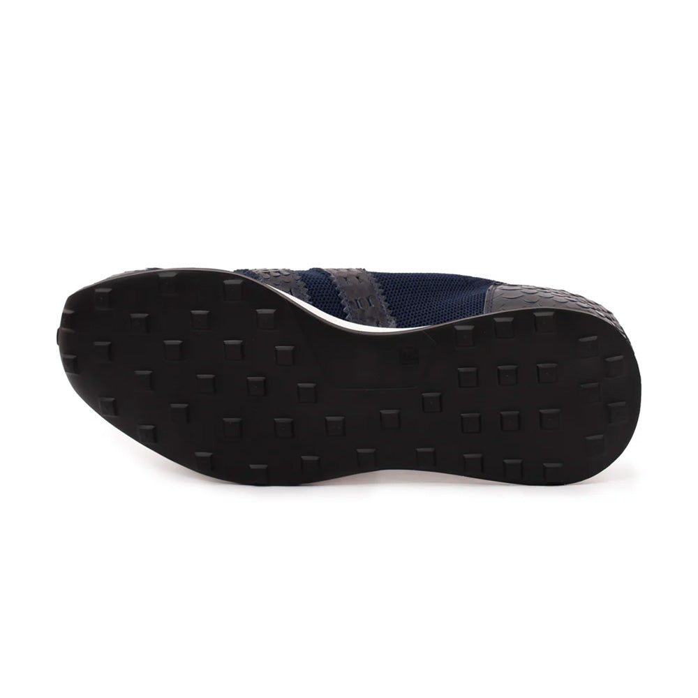 Vinci Leather The Aslan Knitted Sneaker Navy