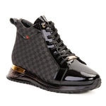 Vinci Leather The Monte Carlo Limited Edition High-Top Sneaker Black & Gold